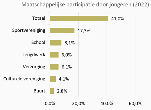 Grafiek Maatschappelijke participatie door jongeren