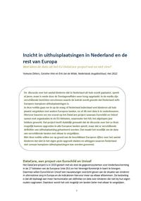 Omslag Inzicht in uithuisplaatsingen in Nederland en de rest van Europa