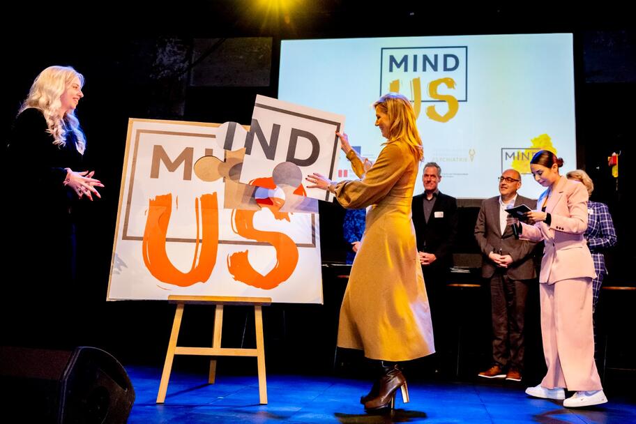 Erevoorzitter koningin Máxima bij de lancering van MIND Us.