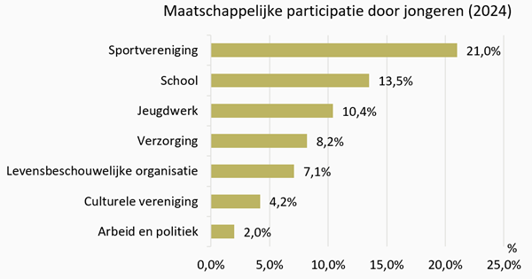 Grafiek Maatschappelijke participatie door jongeren