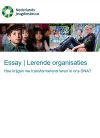 Omslag essay Lerende organisaties