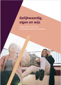 Omslag Gelijkwaardig, eigen en wijs