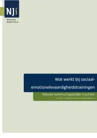 Omslag Wat werkt bij sociaal-emotionelevaardigheidstrainingen