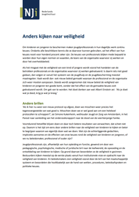 Omslag Anders kijken naar veiligheid