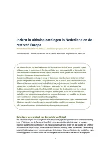 Omslag Inzicht in uithuisplaatsingen in Nederland en de rest van Europa