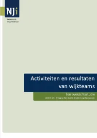 omslag Activiteiten en resultaten van wijkteams