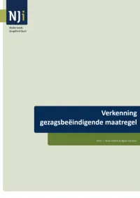 Omslag Verkenning gezagsbeëindigende maatregel