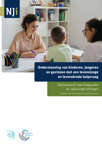 Omslag bij publicatie Ondersteuning van kinderen jongeren en gezinnen met een levenslange en levensbrede hulpvraag